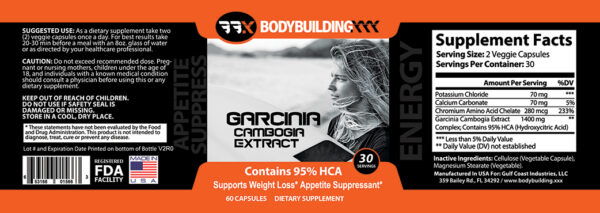 Garcinia Cambogia Label
