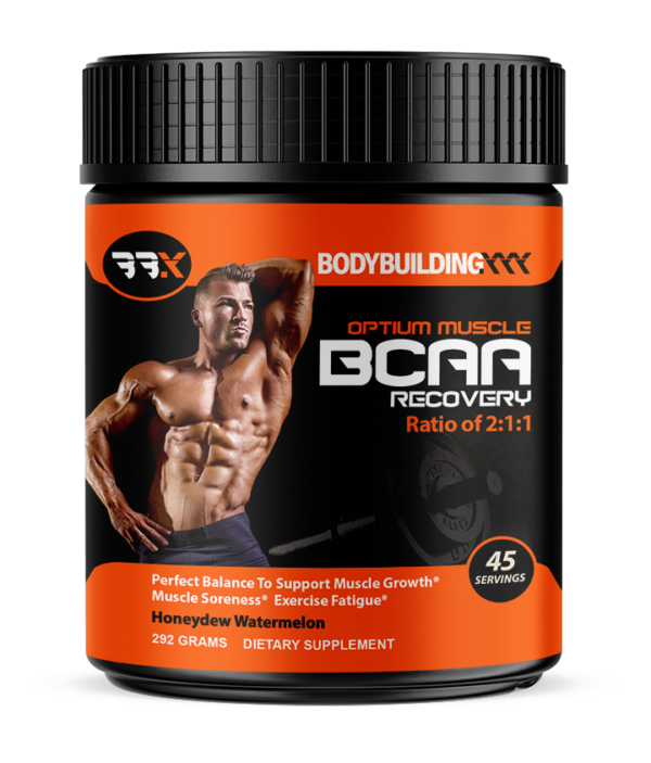 BCAA OptimumMuscle Recovery Honeydew Watermelon Container
