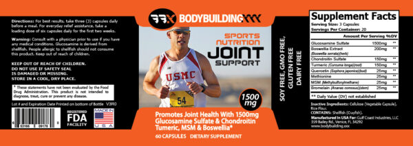 Sports Nutrition Joint Support Label